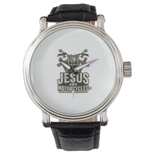 Montre Jésus et motos vintage chrétien conception de mota