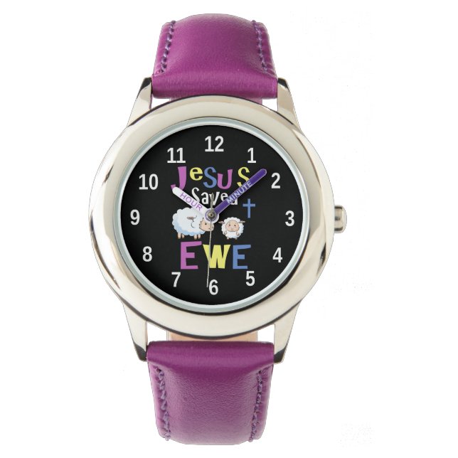 Montre Jésus Sauve Ewe | Cadeaux Christian Kids (devant)