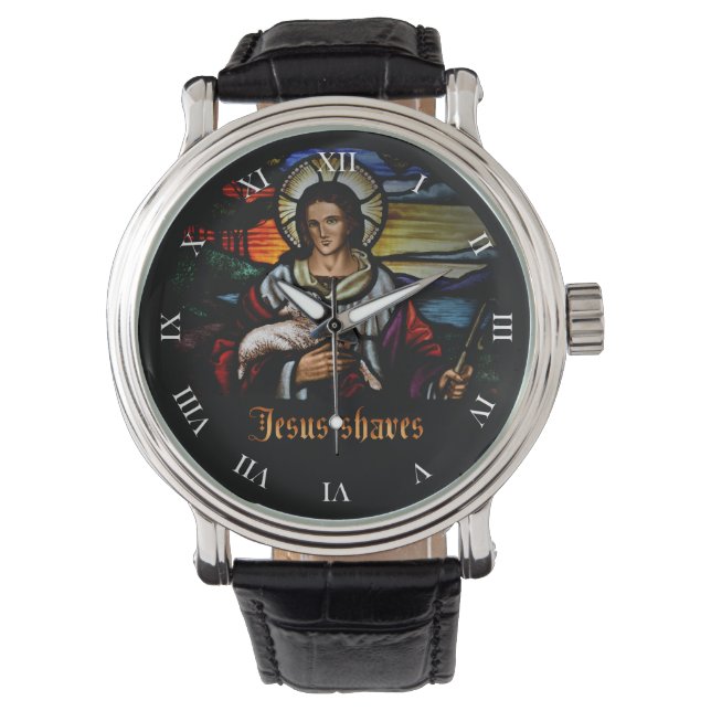 Montre Jésus se rase regarder visage (devant)
