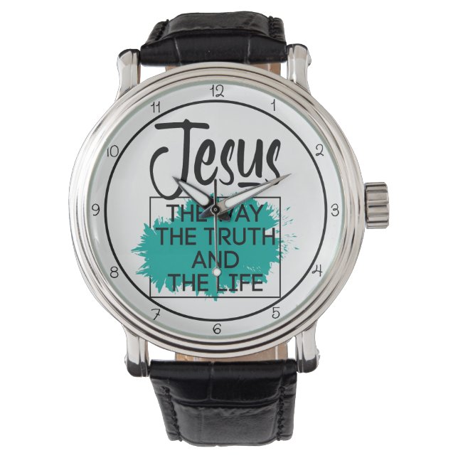 Montre Jesus The Way The Truth And The Life Graphic (devant)