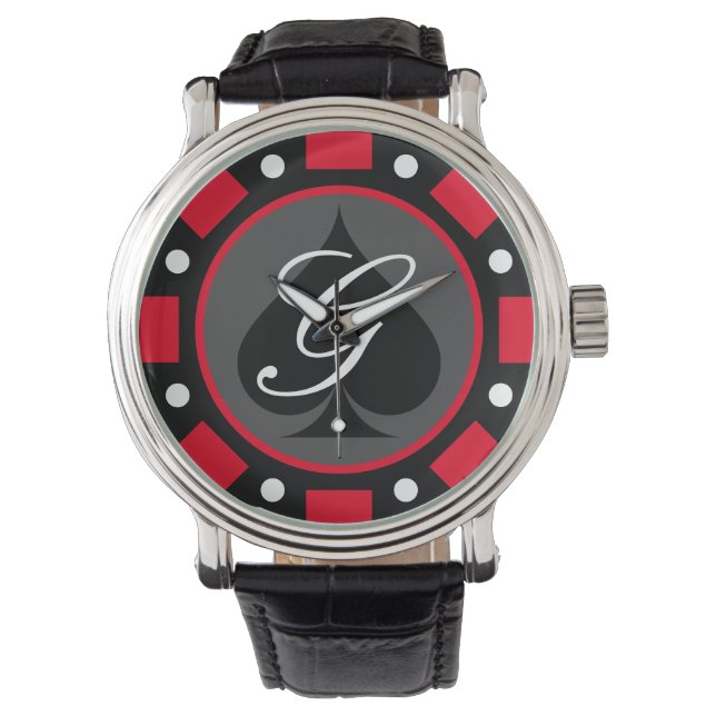Montre jeton de jeton de poker de jeu Las Vegas personnal (devant)