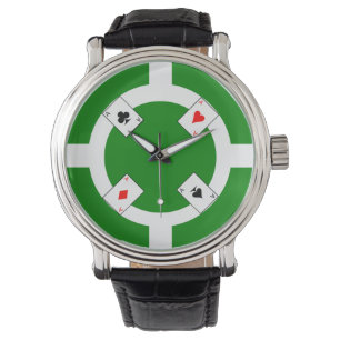 Montre Jeton de poker - vert