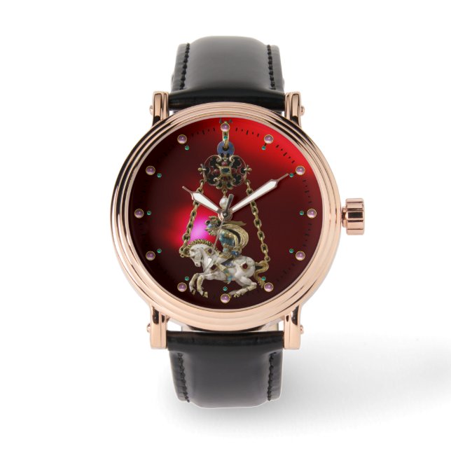 MONTRE JEWEL ANTIQUE, PIERRES DE JEUX, NUIT SUR LE CHEVAL (Recto)