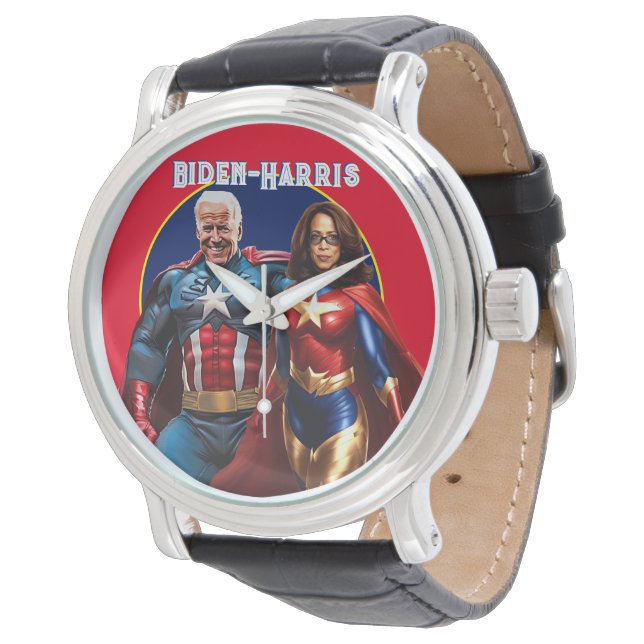 Montre Joe Biden et Kamala Harris en super-héros (Incliné)