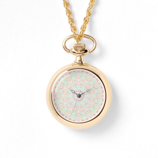 Montre Joli Boho Quirky Hippie Coloré Pastel Mandala (Recto)