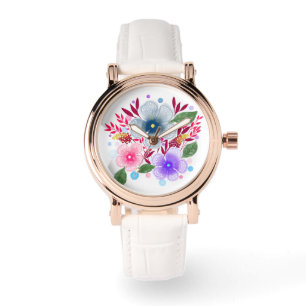 Montre Joli Bouquet Floral Aquarelle