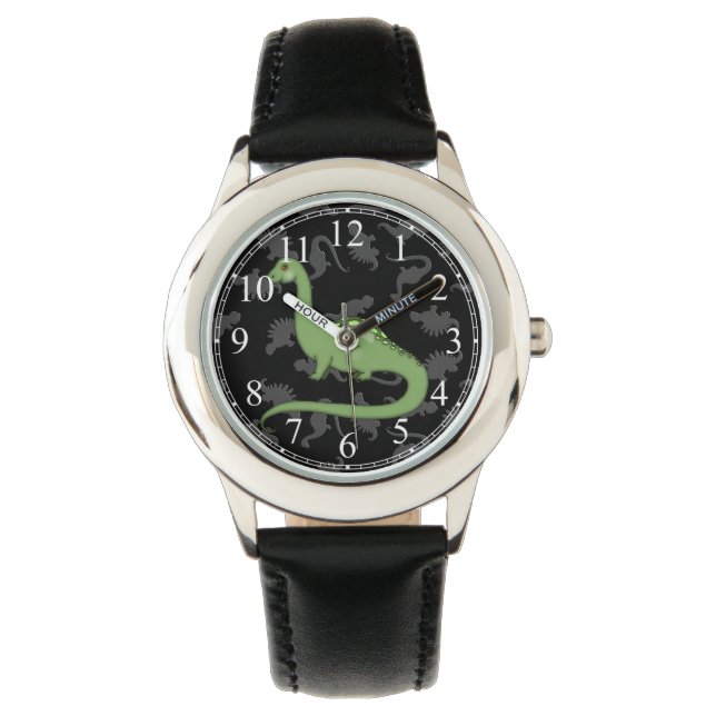 Montre Joli Dinosaure Vert (devant)