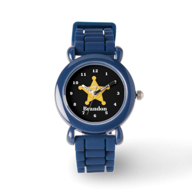 Montre Joli garçon shérif ajouter nom (Recto)