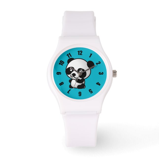 Montre Joli ours de panda blanc et noir (Recto)