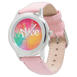 Montre Joli Pastel Abstracts Couleur
