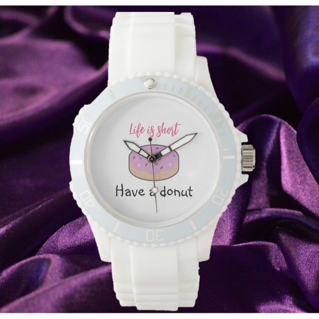 Montre Joli rose et noir ont un Carré de beigne (Créateur téléchargé)