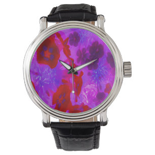 Montre Joli violet et rouge du jardin Fleurs Phlox