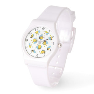 Montre Jolie bumble motif blanc