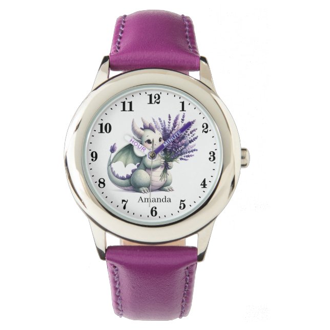 Montre Jolie fille dragon ajouter nom (devant)