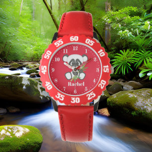 Montre Jolie filles panda ours ajouter nom