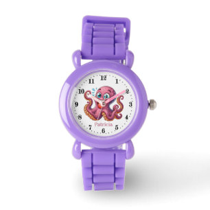 Montre Jolie filles plage poulpe ajouter nom