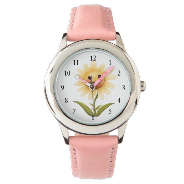Montre Jolie Fleur Jaune (devant)
