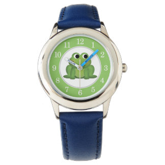 Montre Jolie grenouille verte pour les enfants