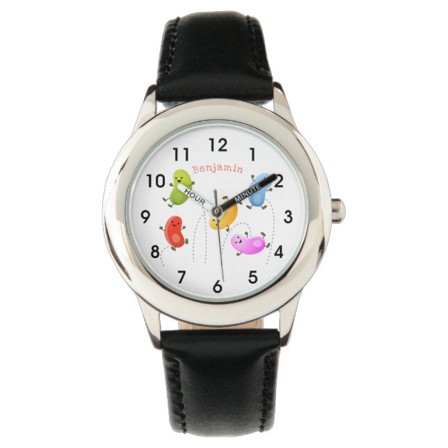 Montre Jolie jellybeans bondissant dessin animé (devant)