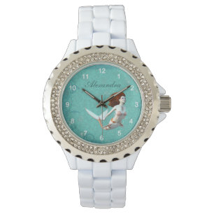 Montre Jolie Koi Mermaid Nager Sous L'Eau