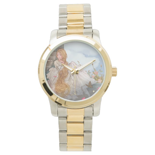 Montre Jolie princesse dans la fenêtre du château (devant)
