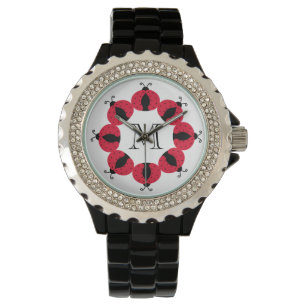 Montre Jolie tendance girly fun chic ladybugs monogramme