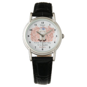 Montre Jolie Virgo Maiden Aquarelle Bull Zodiac