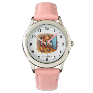 Montre Jolies filles cheval amoureux ajouter nom