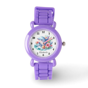 Montre Jolies filles dauphin amoureux ajouter le nom