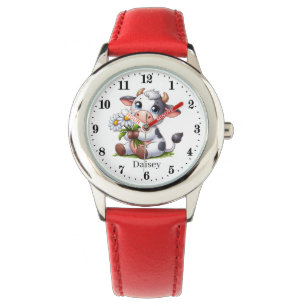 Montre Jolies filles vache amoureux ajouter le nom