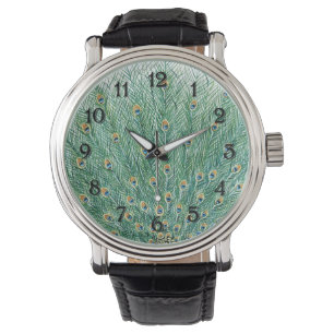 Montre Jolies plumes de paon