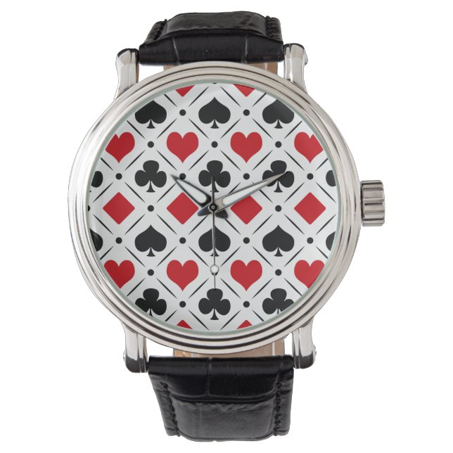 Montre Jouer des symboles de cartes (devant)