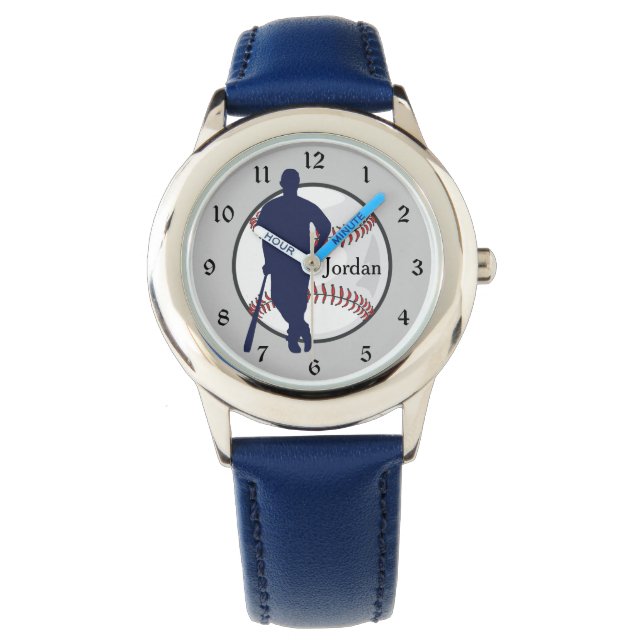 Montre Joueur de baseball bleu (devant)
