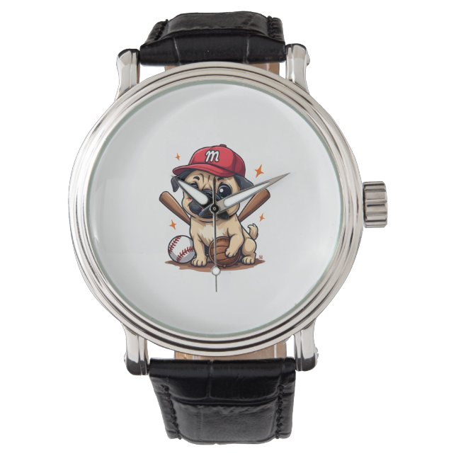 Montre Joueur de baseball entraîneur Carlin Amoureux des  (devant)