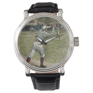 Montre Joueur de baseball jeté à la seconde base