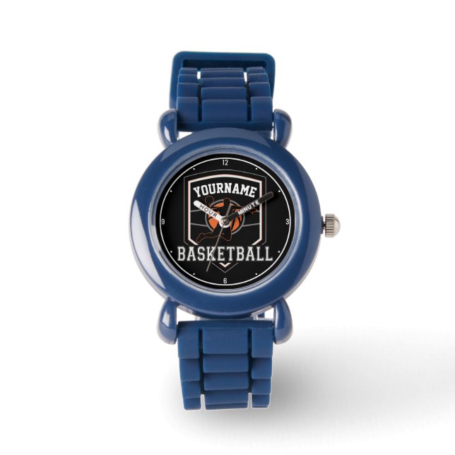 Montre Joueur de basket-ball personnalisé NOM Équipe de b (Recto)