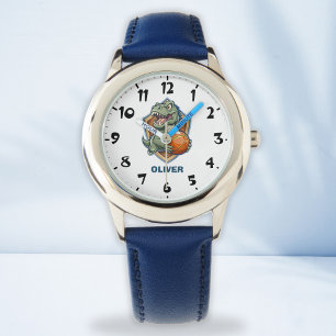 Montre Joueur de basket-ball T-rex dinosaure effrayant et