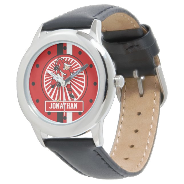 Montre Joueur de hockey d'ice (Incliné)