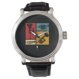 Montre Joueur de trompette de bande vintage Conception r