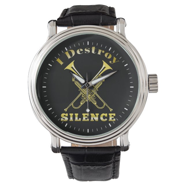 Montre Joueur de trompette Je détruit le silence (devant)
