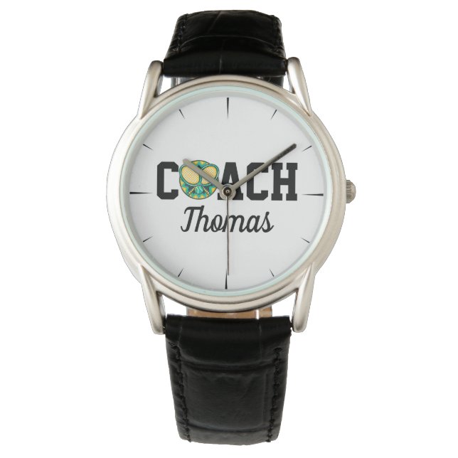 Montre Joueur entraîneur de tennis Nom Raquettes & Ball A (devant)
