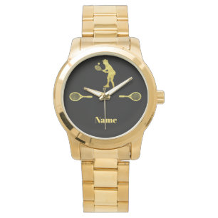 Montre Joueuse de tennis Gold Woman Silhouette