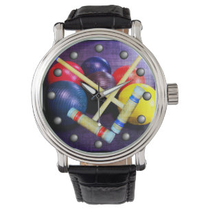 Montre Jouons le style de grunge de croquet