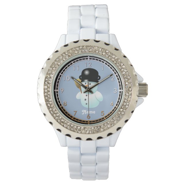 Montre Joyeux bonhomme de neige de Noël (devant)