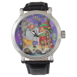 Montre Joyeux couple Gnome Christmas Watch