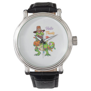 Montre Joyeux Hallothanksmas T Rex Halloween Thanksgiving