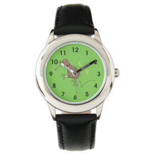 Montre Joyeux kiwi de saut avec dessin de cravate arc