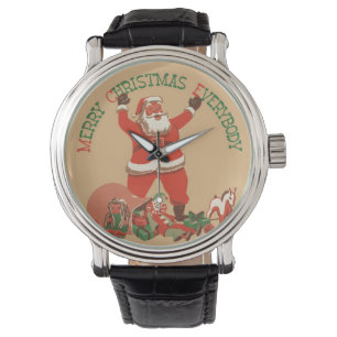 Montre Joyeux Noël à tous ! Père Noël vintage