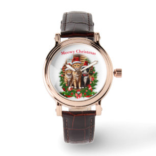 Montre Joyeux Noël chats