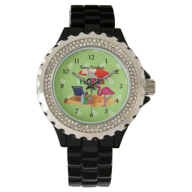 Montre Joyeux Noël de Floride, coloré (devant)
